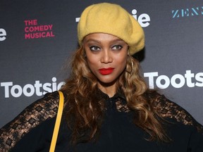 Tyra Banks attends the opening night for Tootsie at the Marquis Theatre on April 24, 2019.