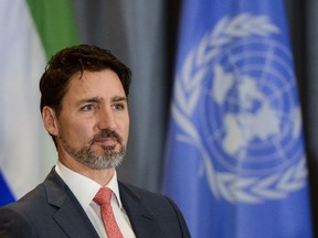 Prime Minister Justin Trudeau takes part in an African Union high level breakfast dialogue in Addis Ababa, Ethiopia on Monday, Feb. 10, 2020.