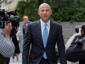 Attorney Michael Avenatti exits the United States Courthouse in the Manhattan borough of New York City, U.S., October 8, 2019.