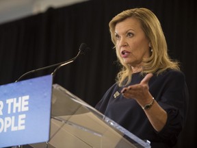 Christine Elliott, Deputy Premier and Minister of Health and Long-Term Care, announces the Government of Ontario's plan for long-term health care system at Bridgepoint Active Healthcare in Toronto on Tuesday, February 26, 2019. THE CANADIAN PRESS/ Tijana Martin