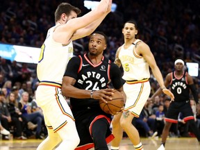 Raptors guard Norman Powell had a career-high 37 points against the Warriors on Thursday. (GETTY IMAGES)