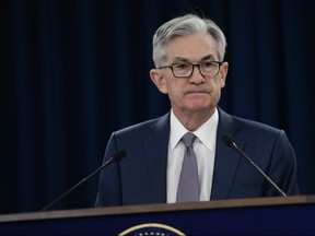 U.S. Federal Reserve Chair Jerome H. Powell announces a half percentage point interest rate cut during a speech on March 3, 2020 in Washington, D.C. (Mark Makela/Getty Images)