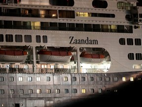 The cruise ship MS Zaandam, where passengers have died on board, navigates through the pacific side of the Panama Canal, in Panama City, Panama, as the coronavirus disease (COVID-19) outbreak continues, March 29, 2020. REUTERS/Erick Marciscan/File Photo