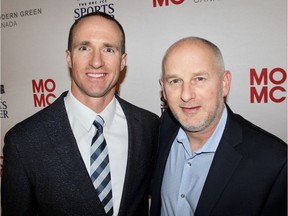 New Orleans Saints quarterback Drew Brees (left) headlined the 2020 JCC Sports Dinner in Vancouver.