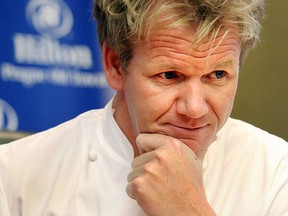 Celebrity chef Gordon Ramsay attends a press conference at the opening of his new Maze Prague Restaurant at Hilton Prague Old Town hotel, on January 22, 2008 in Prague, Czech Republic.