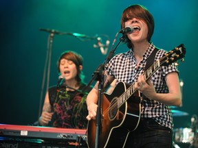 MANCHESTER, TN - JUNE 1In this June 13, 2008 file photo, Tegan and Sara perform at the 2008 Bonnaroo Music and Arts Festival in Manchester, Tennessee.  (Jeff Gentner/Getty Images)
3:  Tegan and Sara perform at the 2008 Bonnaroo Music and Arts Festival on June 13, 2008 in Manchester, Tennessee.  (Photo by Jeff Gentner/Getty Images)