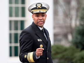 U.S. Surgeon General Jerome Adams speaks outside the White House in Washington, D.C., on March 20, 2020.