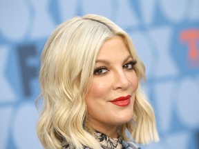US actress Tori Spelling attends the FOX Summer TCA 2019 All-Star Party at Fox Studios on August 7, 2019 in Los Angeles. (Michael Tran / AFP)MICHAEL TRAN/AFP/Getty Images