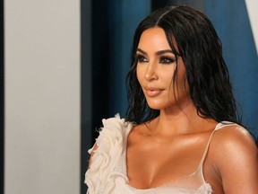 US media personality Kim Kardashian attends the 2020 Vanity Fair Oscar Party following the 92nd Oscars at The Wallis Annenberg Center for the Performing Arts in Beverly Hills on February 9, 2020.
