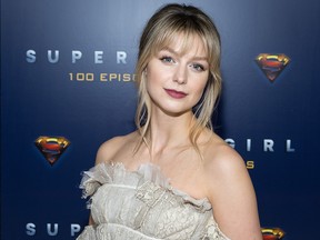 "Supergirl" star Melissa Benoist attends the red carpet for the shows 100th episode celebration at the Fairmont Pacific Rim Hotel on Dec. 14, 2019 in Vancouver.