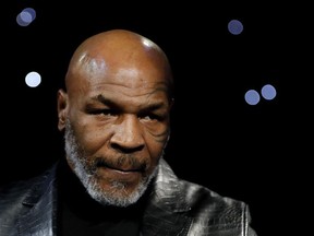Former boxer Mike Tyson before the Deontay Wilder v Tyson Fury for the WBC Heavyweight Title at The Grand Garden Arena at MGM Grand, Las Vegas, United States on February 22, 2020.