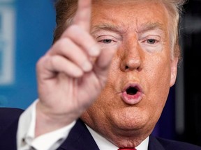 U.S. President Donald Trump takes a question during a news conference on the coronavirus outbreak at the White House in Washington, U.S., U.S., February 29, 2020.