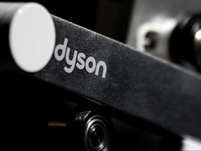 A Dyson logo is seen on one of company's products presented during an event in Beijing, September 12, 2018. (REUTERS/Damir Sagolj/File Photo)