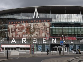 A general view of the Emirates Stadium, home to Arsenal Football Club on Friday, March 13, 2020 in London, England.