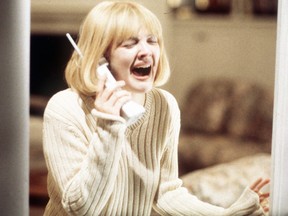 Drew Barrymore cries out in Director Wes Craven's latest horror film, 'Scream'.