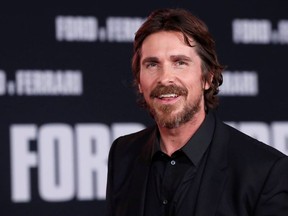 Cast member Christian Bale poses at a special screening for the movie "Ford v Ferrari" in Los Angeles, California, U.S., November 4, 2019.