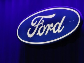 The Ford logo is seen at the North American International Auto Show in Detroit January 15, 2019. (REUTERS/Brendan McDermid/File Photo)