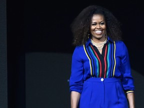 Michelle Obama appears onstage during Oprah's 2020 Vision: Your Life in Focus Tour presented by WW (Weight Watchers Reimagined) at Barclays Center on Feb. 8, 2020 in New York.