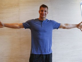 Former New England Patriots tight end Rob Gronkowski has a sit down one-on-one interview with Toronto Sun / Postmedia NFL writer John Kryk  on Thursday October 31, 2019. Jack Boland/Toronto Sun/Postmedia Network