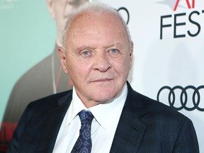 Anthony Hopkins attends "The Two Popes" Gala Event at TCL Chinese Theatre on Nov. 18, 2019, in Hollywood, Calif.