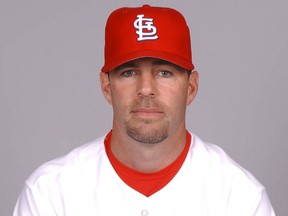 Jim Edmonds of the St. Louis Cardinals poses for a portrait during photo day at Roger Dean Stadium on Feb. 25, 2005 in Jupiter, Florida.
