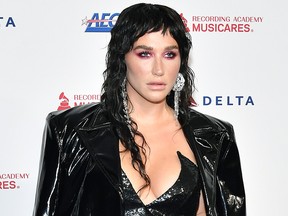 Kesha attends MusiCares Person of the Year honoring Aerosmith at West Hall at Los Angeles Convention Center on Jan. 24, 2020, in Los Angeles.