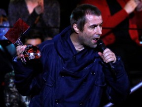 Liam Gallagher receives the Best Icon award during the 2019 MTV Europe Music Awards at the FIBES Conference and Exhibition Centre in Seville, Spain, Nov. 3, 2019.