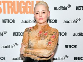 Rose McGowan attends as Audible presents: "In Love and Struggle" at Audible's Minetta Lane Theater on Feb. 29, 2020, in New York City.