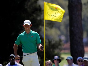 Rory McIlroy looks over his putt on the sixth green during the final day of practice for the 2019 Masters at the Augusta National Golf Club in Augusta, Georgia, April 10, 2019. (REUTERS/Brian Snyder/File Photo)