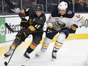 Buffalo Sabres defenceman Brandon Montour (right) is trying to get by as best as possible in the midst of the coronavirus outbreak. “I have a spin bike at my house, so I’ve been cycling every day for about 45 minutes,” Montour said.   (Getty images)