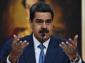 The U.S. Justice Department is indicting Venezuelan President Nicolas Maduro (pictured) for "narco-terrorism." U.S. Attorney General William Barr announced Thursday, March 26, 2020.