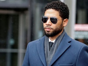 Actor Jussie Smollett leaves the Leighton Criminal Court Building after his hearing in Chicago, Illinois, U.S. March 14, 2019.