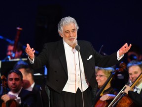 In this file photo taken on August 28, 2019, Spanish tenor Placido Domingo performs in Szeged, Hungary. (ATTILA KISBENEDEK/AFP via Getty Images)