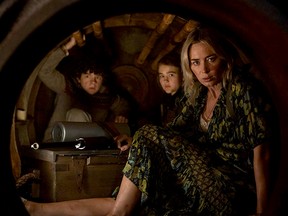 Emily Blunt, Noah Jupe and Millicent Simmonds in "A Quiet Place Part II."