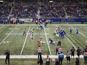 A general view during second quarter XFL action between the St. Louis Battlehawks and the Seattle Dragons at the Dome at America's Center in St. Louis, on Feb. 29, 2020.
