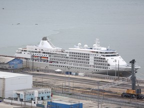 A cruise ship with the Bahamas flag that has been isolated in Brazil's northeastern port of Recife after a passenger showed symptoms similar to those of the coronavirus, according to the Department of Health in Pernambuco state, is seen in Recife, Brazil, March 13, 2020.