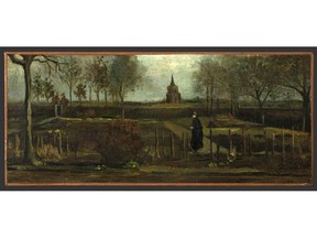This handout picture released on March 30, 2020 by the Groningen Museum shows Vincent van Gogh's 1884 painting "Parsonage Garden at Neunen in Spring" which was stolen from the Singer Laren Museum in Laren, about 30 kilometres southeast of Amsterdam, closed to the public because of the COVID-19 pandemic, the museum's director said Monday.