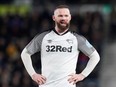 Derby County's Wayne Rooney looks on during FA Cup Fifth Round action between Derby County and Manchester United at Pride Park, Derby, England, on March 5, 2020.