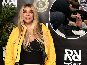Wendy Williams, left, criticized model Ashley Graham, inset, for changing her baby's diaper in the middle of a Staples store.  (Getty Images and Instagram photos)