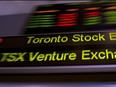 The TSX ticker is shown in Toronto on May 10, 2013.