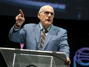 Jeffrey Tambor speaks onstaged during the 2017 Clio Entertainment Awards at The Theatre at Ace Hotel on November 2, 2017 in Los Angeles, California.