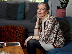 Naomi Connor, Co-Convener of Alliance for Choice, poses in Belfast as Northern Irish women seeking an abortion have been told they must take an 8-hour freight ferry to England despite the lockdown April 7, 2020. (REUTERS/Jason Cairnduff)