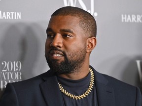 In this file photo taken on November 6, 2019 US rapper Kanye West attends the WSJ Magazine 2019 Innovator Awards at MOMA in New York City.