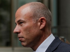 Michael Avenatti exits the United States Courthouse in the Manhattan borough of New York City on Oct. 8, 2019.