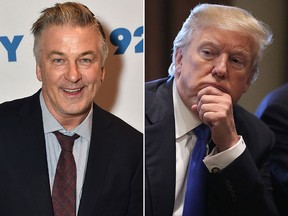 Alec Baldwin and U.S. President Donald Trump are seen in file photos.