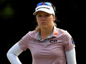 Brooke Henderson looks on during the second round of the LPGA Gainbridge at Boca Rio in Boca Raton, Fla., on Jan. 24, 2020.