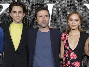 Timothee Chalamet, David Michod and Lily-Rose Depp attend a special screening of Netflix's "The King" at School of Visual Arts in New York City, Oct. 1, 2019.