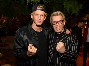 Cody Simpson (left) and Billy Idol (right) attend the 2019 GQ Men of the Year celebration at The West Hollywood EDITION in West Hollywood, Calif., on Dec. 5, 2019.