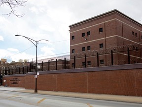 The exterior of Cook County Jail in Chicago on April 9, 2020, amid the coronavirus outbreak.
