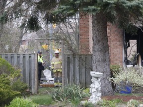 The Ontario Fire Marshal's Office and Pickering Fire Services investigate after a woman was killed in a house fire on Fawndale Rd., near Altona and Kingston Rds., on Wednesday, April 29, 2020.